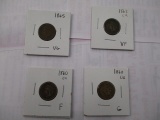 Indian head cents collectible 1860CU (2), 1863 CU, 1865