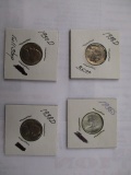 Key U.S. Jefferson 5 cent All UNC. Full Steps 1938D, (2) 1938S, 1950D