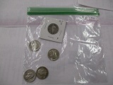 Quarters Silver 1929D Standing liberty & 4 Commerative Washington