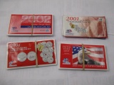 U.S. Mint sets Clad 2001, 2002, 2003, 2004