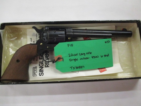 FIE “Tex” single action 6 shot revolver .22LR ser. TX30837