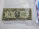 U.S. currency $20.00 bills 1934B & 1934D both Minneapolis