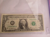 U.S. currency $1.00 bills sequential serial numbers 7646-7652