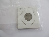 US silver mercury dime 1921D