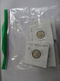 US Mercury dimes 1940's various dates/mints in 2x2 flips 21 coins