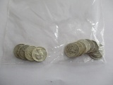 US silver Washington quarters various dates/mints 40's-60's 13 coins