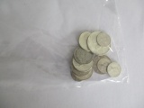 Canadian silver coins 50 cent, 25 cent (6) 10 cent (5)