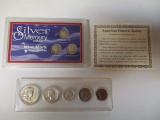 US coin sets- coins of 1952 half, quarter, dime, nickel, penny, Silver mercury dimes 3 coins, 1942,4