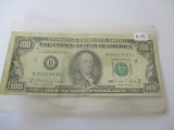 U.S. Currency $100 star note, 1990 New York Villalpando & Brady