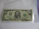 U.S. currency $50 1963A star note Philadelphia