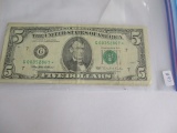 U.S. currency $5.00 star notes 1999 Withrow & Rubin Chicago (most valuable 1995) (4)