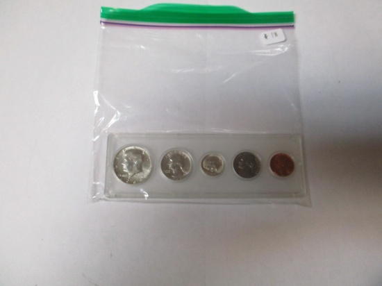 US mint set silver 1964 5 coins