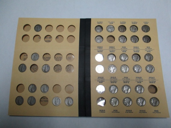 US mercury dime collection not complete, nice selection 43 coins