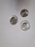 US silver American one ounce coins unc. 1987,1993,2000