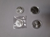 US silver American one ounce coins unc. 2003 (2), 2005 (2)