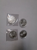 US silver American one ounce coins unc. 2003 (2), 2005 (2)