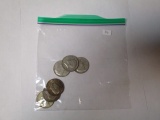 US Kennedy 50 cent, 40% silver coins, 6 coins