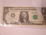 US $1.00 bills sequentially numbered crisp 35130820-35130824
