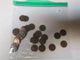 US Indian head cents 1901-1907 various dates 30 coins