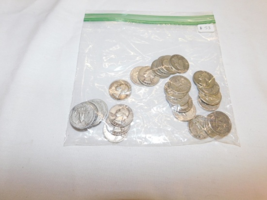 U.S. Silver quarters 1950's & 60's