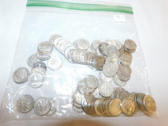 U.S. Silver Roosevelt Dimes 1964 & prior