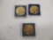 Commerative medal first moon landing 1969, 3 items
