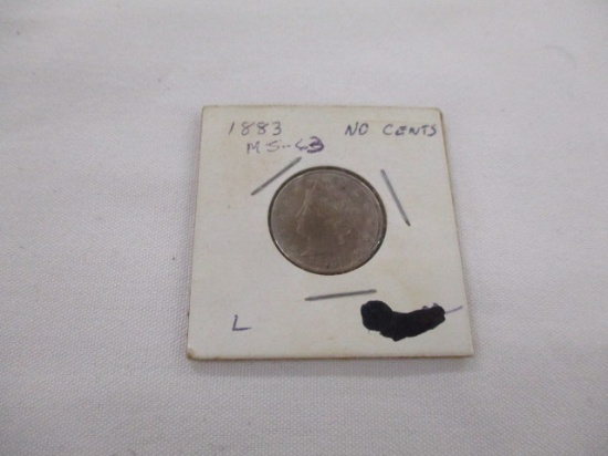 US Liberty nickel 1883 no cents uncirculated