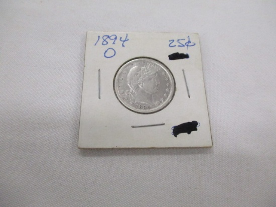 US Barber quarter 1894-O AU