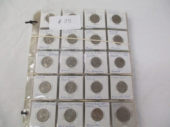 US Quarters state park selections all uncirculated 12 coins