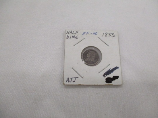 US half dime XF 1833