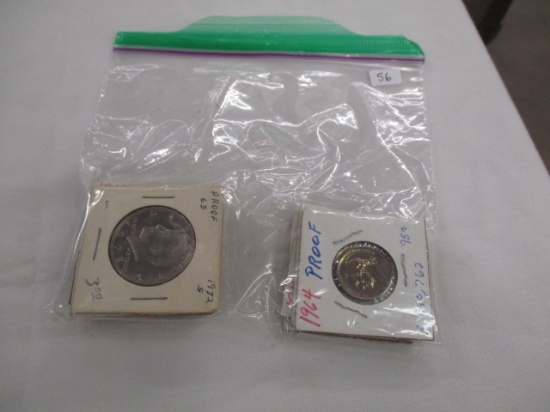 US proof coins