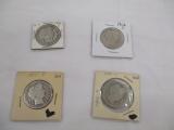 US Barber half dollars 1900S, 1905S, 1906S, 1911, 4 coins