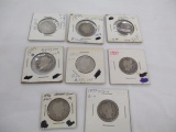 US Barber silver quarters 1892,95,96,97,98,99,1899 O, 1900, 8 coins