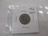US Shield nickel 1866 
