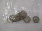 US silver Kennedy half dollars 1964 (4), 1965-69 40% (7), 11 coins