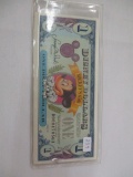 Disney dollar $1.00 1993 D00047056A crisp rare collectible