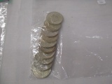 US silver half dollars 1964 Kennedy, 10 coins