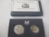 US mint 1991 Mt. Rushmore silver set half & dollar unc.