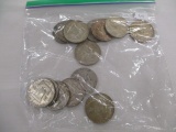 US silver Franklin halves various dates/mints, 14 coins