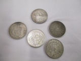 US Morgan Silver Dollar All 1921, S & D 5 coins