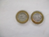 Race Collectible Silver Casino Tokens 1.3 total oz each .999 Solver Reno Circus/Circus; Comstock-Ren