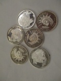Silver Bullion Coins .999 Silver 1 Troy oz 6 coins