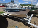 1984 Sylvan 16 FT boat w/ 50 HP evinrude OB on Shorelander trailer w/cover