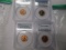 PCGS slabs Wheat cents 1926 MS64, 1929 RD MS64, 1939D MS65, 1939S RD MS66, 4 coins