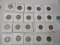 US Barber quarters 1892-1914 common dates, 20 coins