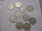 US silver Franklin half dollars various dates/mints 10 coins