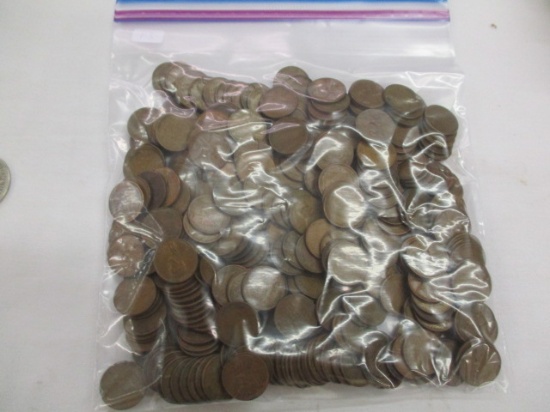 US Wheat cents variety of dates/mints, 350 coins