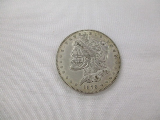 US "Skull Head" Morgan dollar 1878S