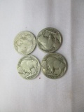 US Buffalo nickels better dates 1918S,1919S,1923S,1925S, 4 coins