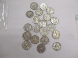 US silver Washington quarters common dates 20 coins